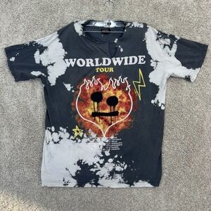 BoohooMAN Mens Tie Dye World Tour Graphic T Shirt Size Small